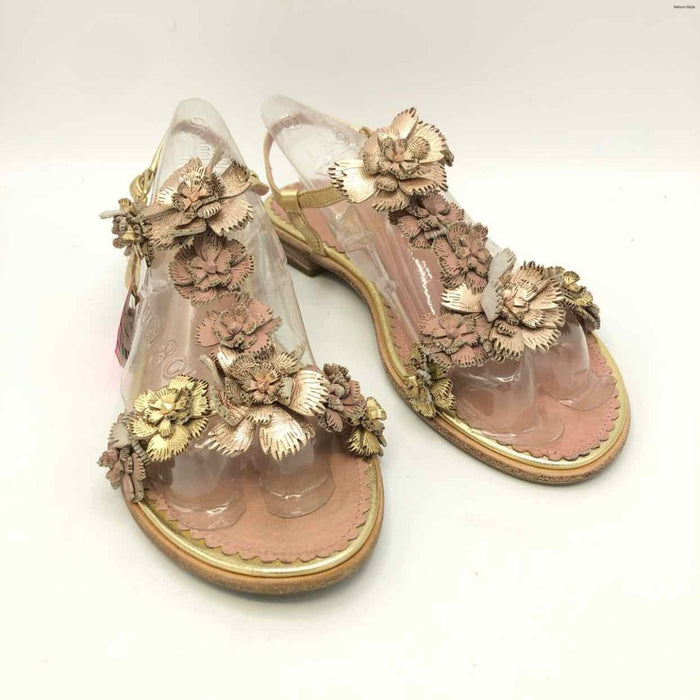 MISS ALBRIGHT Pink Gold Flowers Shoe Size 6 Shoes