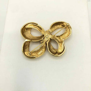 MONET Gold Bow Brooch - ReturnStyle