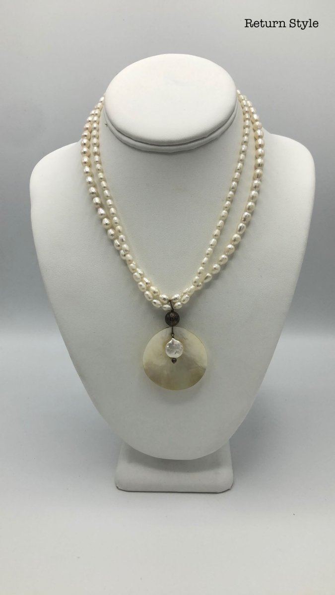 Pearl Silver Shell ss Necklace
