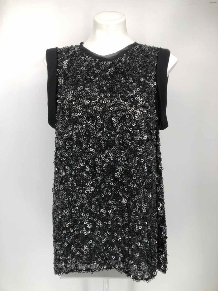 PHILIP LAM Black Silk Sequined Size SMALL (S) Top