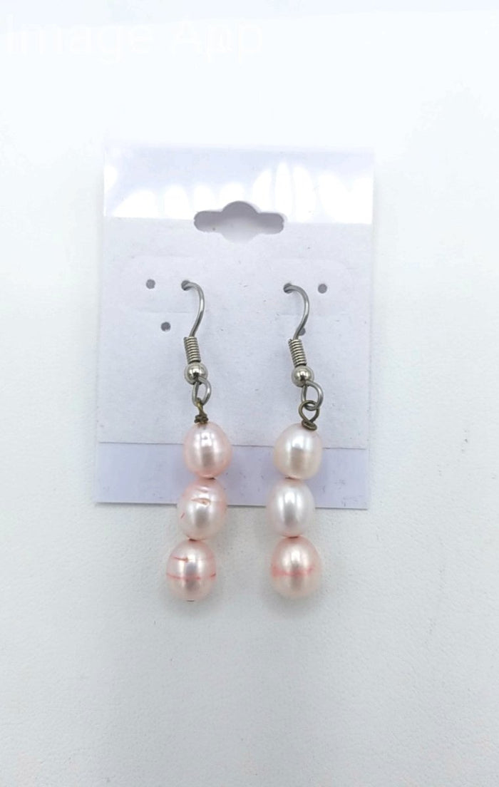 Pink Pearl Pearl Earring