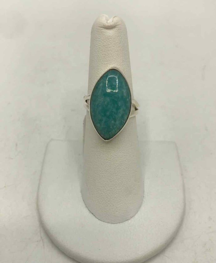 Sterling Silver Amazonite SZ 7 Ring SS