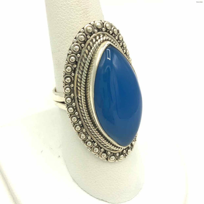 Sterling Silver Chalcedony SZ 8 Ring SS