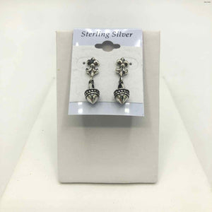 Sterling Silver Fleur di lis ss Earrings - ReturnStyle