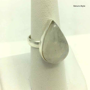 Sterling Silver Rainbow Moonstone SZ 7 Ring SS - ReturnStyle