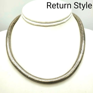 Sterling Silver Woven ss Necklace - ReturnStyle