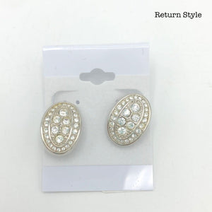 SWAROVSKI Clear Silvertone Earrings - ReturnStyle