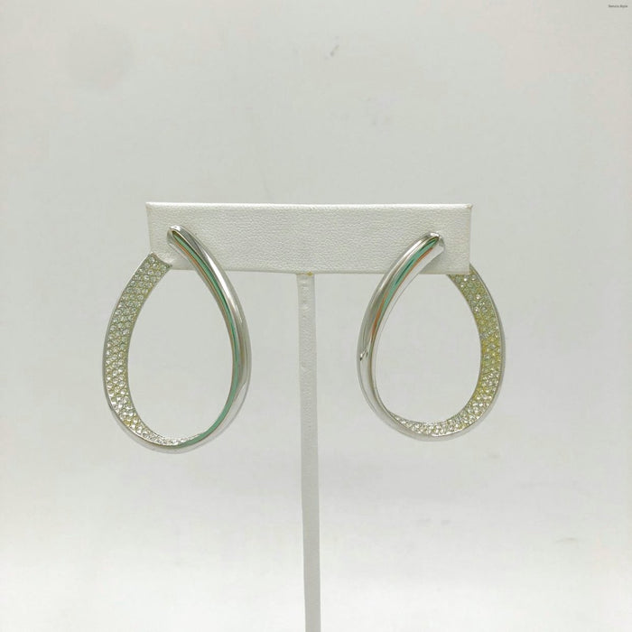 SWAROVSKI Silver Crystal Oval Earrings
