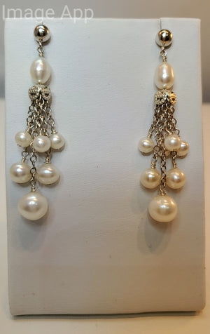 White Sterling Pearl SS Pearl Ear - ReturnStyle