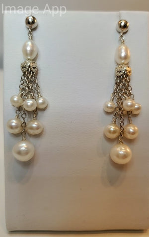 White Sterling Pearl SS Pearl Ear - ReturnStyle